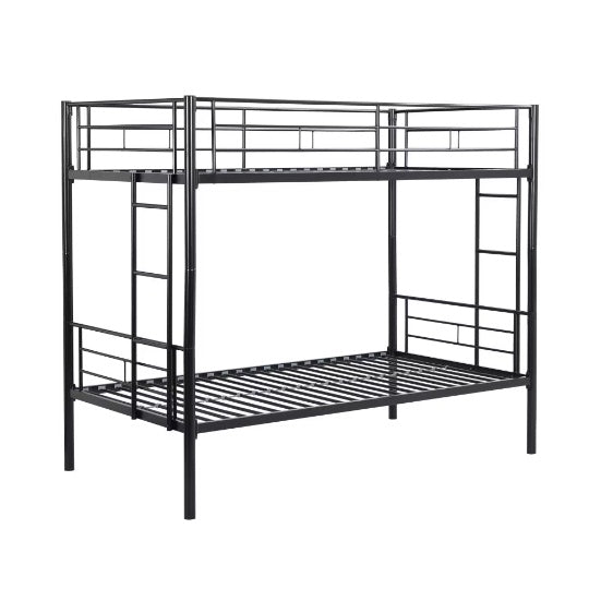 METAL BUNK BED BLACK