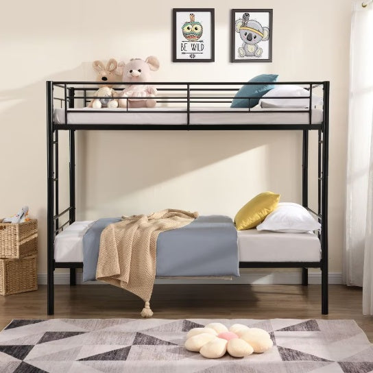 METAL BUNK BED BLACK