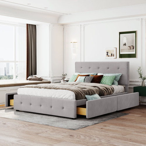 Skin-Friendly Velvet Double Bed