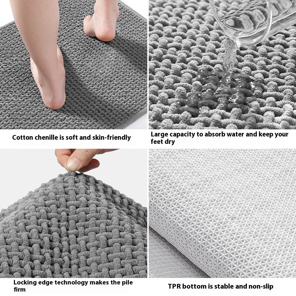 Bathroom Floor Mat With Strong Absorbent Foot Pad