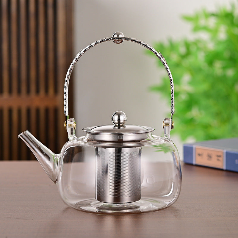 Borosilicate Glass Loop-handled Teapot Large Capacity Teapot Anti-cracking