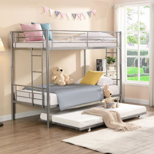 METAL BUNK BED BLACK