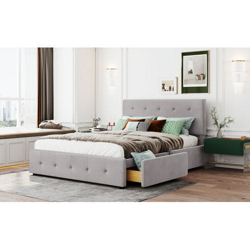 Skin-Friendly Velvet Double Bed