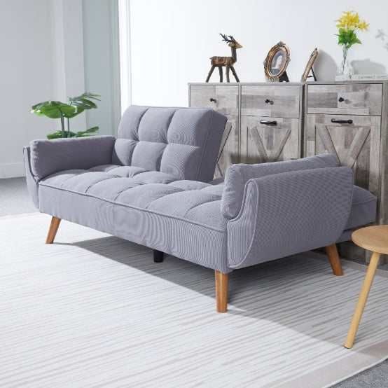 2064 Corduroy Sofa  Sofa Bed-Smoke Gray