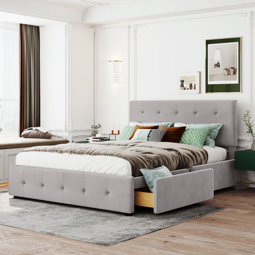 Skin-Friendly Velvet Double Bed